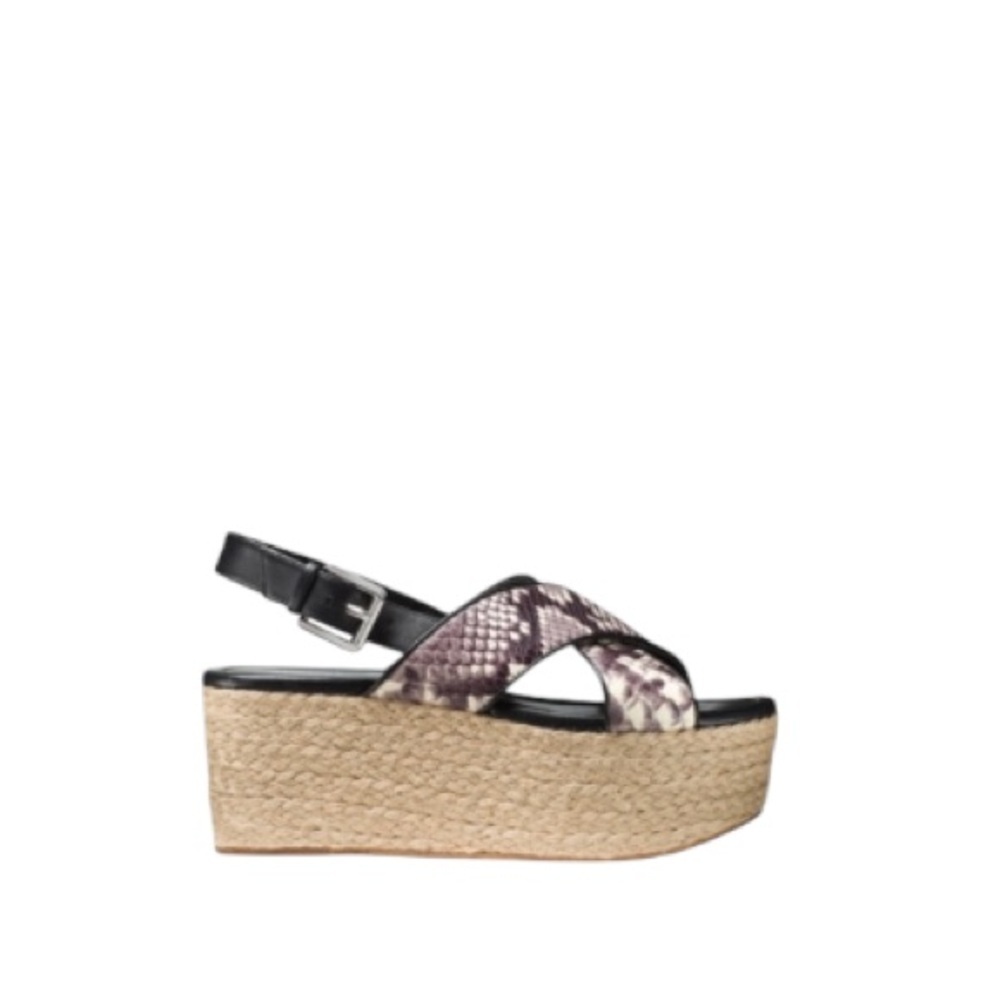 Michael Kors Jodi Leather Snake Print Platform Sandals Size 10
